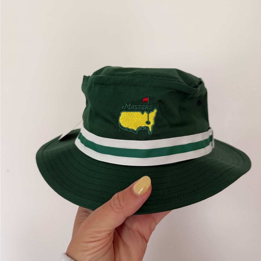 Masters Green Bucket Hat with Embroidered Logo